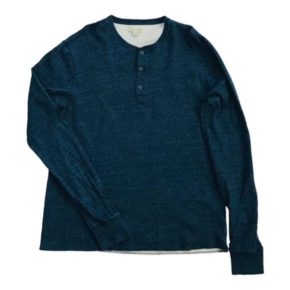 J Crew Knit Goods Mens Snap Henley 